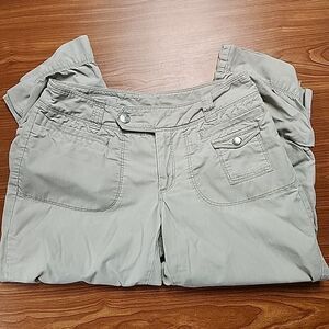 Patagonia Chino Capri Pants Womens Size 6 100% Cotton with Cinch Leg Straps